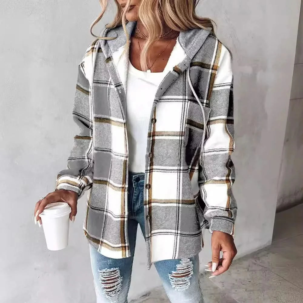 HIGHLAND | PLAID HOODED COAT