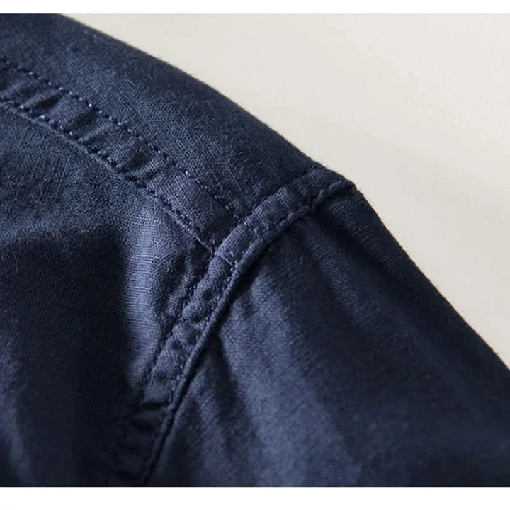 CALLUM | LINEN MANDARIN SHIRT