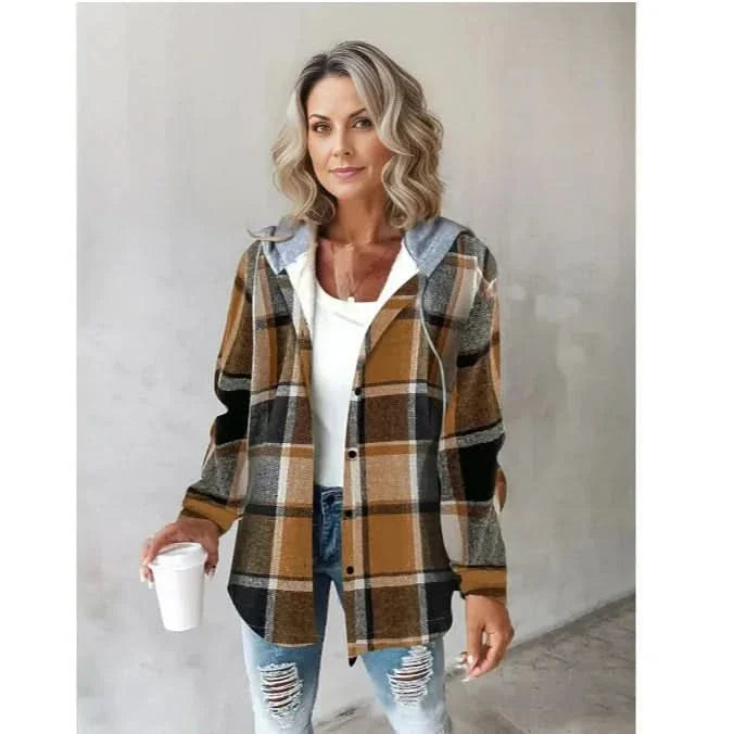 HIGHLAND | PLAID HOODED COAT