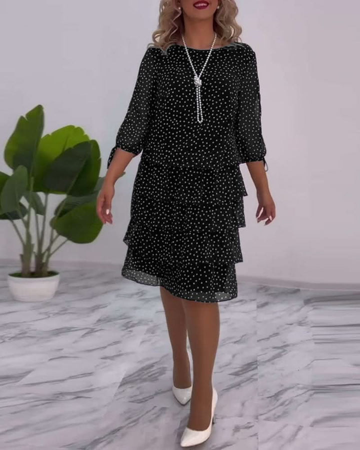 LUNESSA | POLKA TIERED DRESS