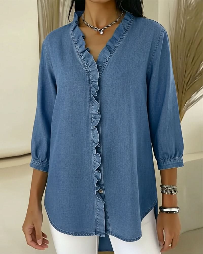 CELESTE | RUFFLE TOP