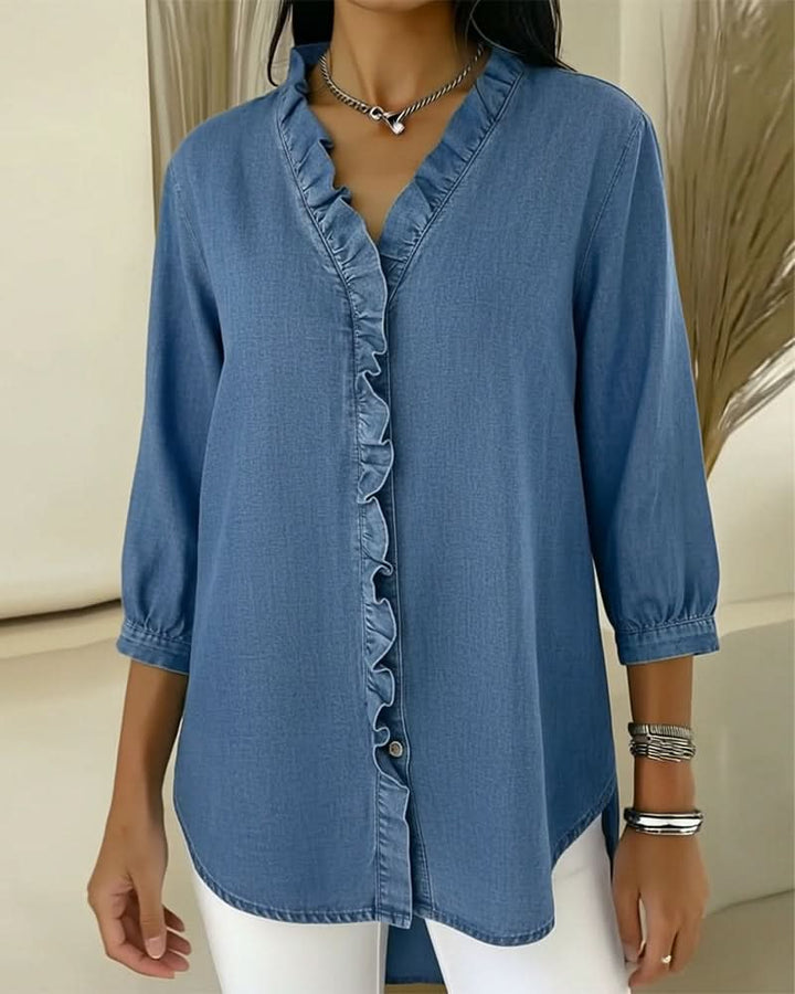 CELESTE | RUFFLE TOP
