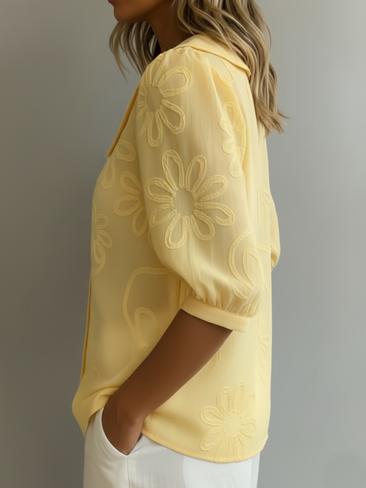 TESSA | NATURAL FLORAL TOP