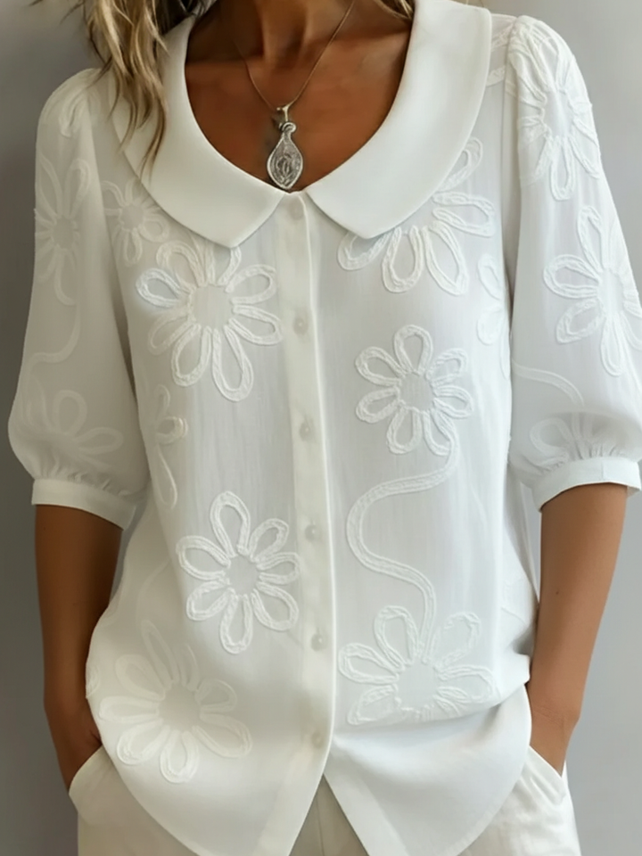 TESSA | NATURAL FLORAL TOP