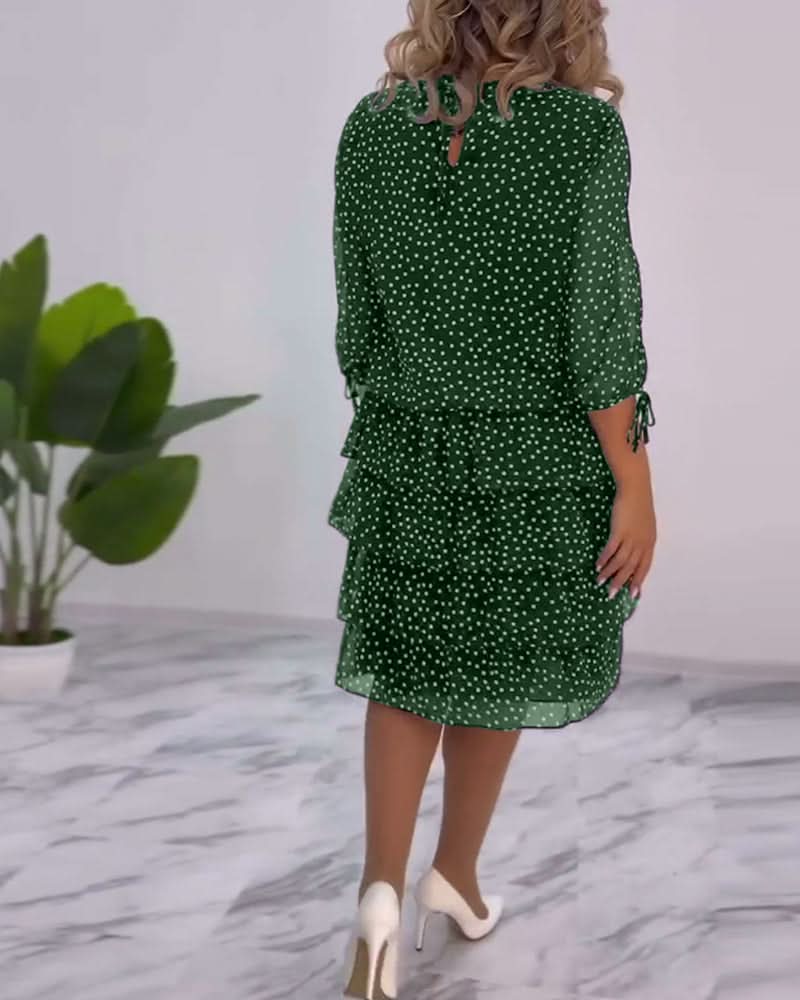 LUNESSA | POLKA TIERED DRESS