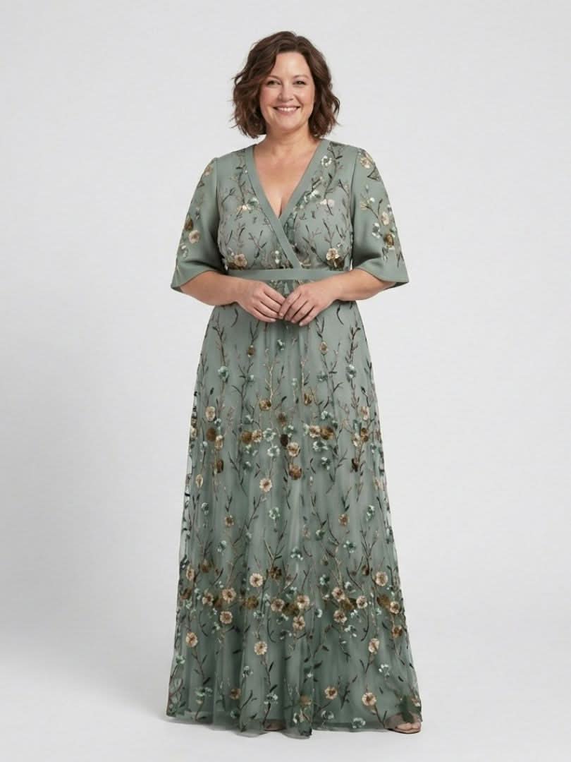 ELSIE | V-NECK FLORAL DRESS