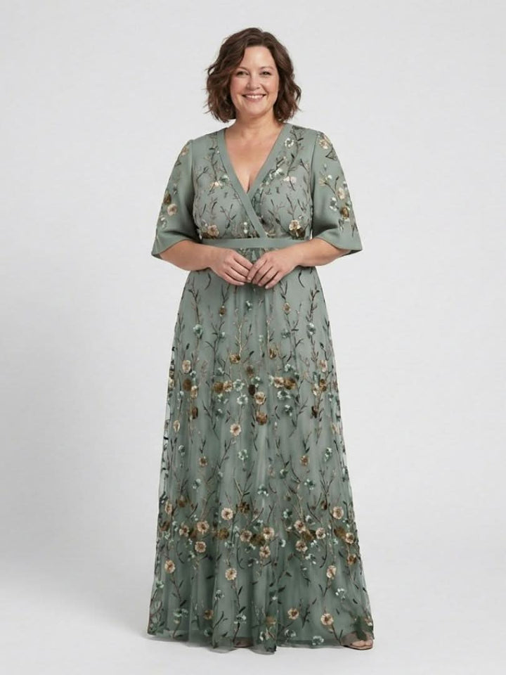 ELSIE | V-NECK FLORAL DRESS