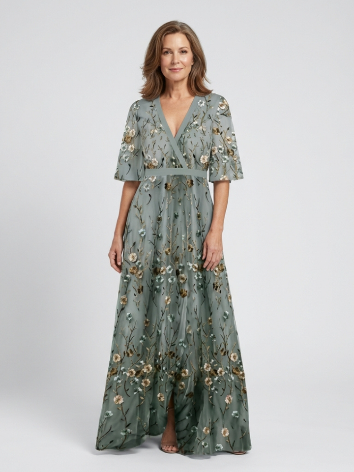 ELSIE | V-NECK FLORAL DRESS