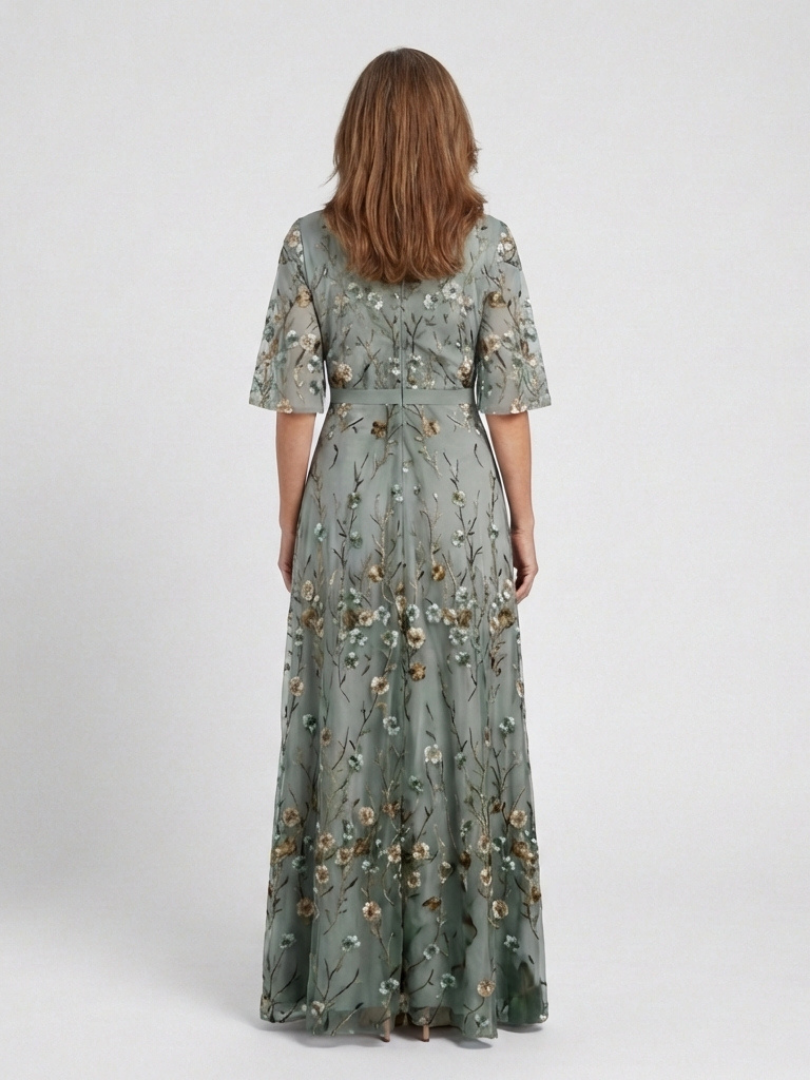 ELSIE | V-NECK FLORAL DRESS