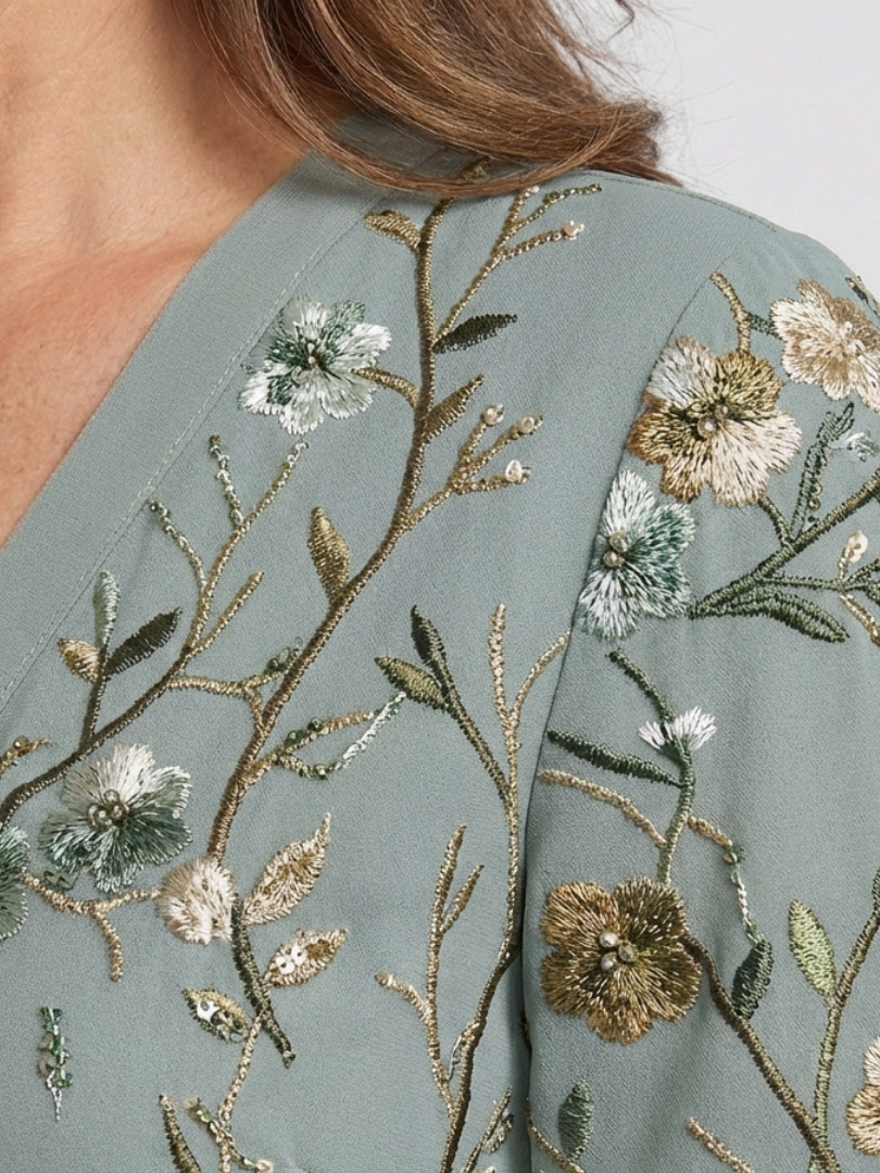 ELSIE | V-NECK FLORAL DRESS