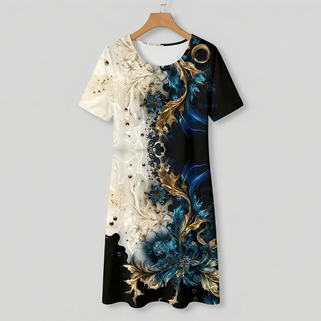 LEANDRIA | RELAXED FLORAL MIDI DRESS