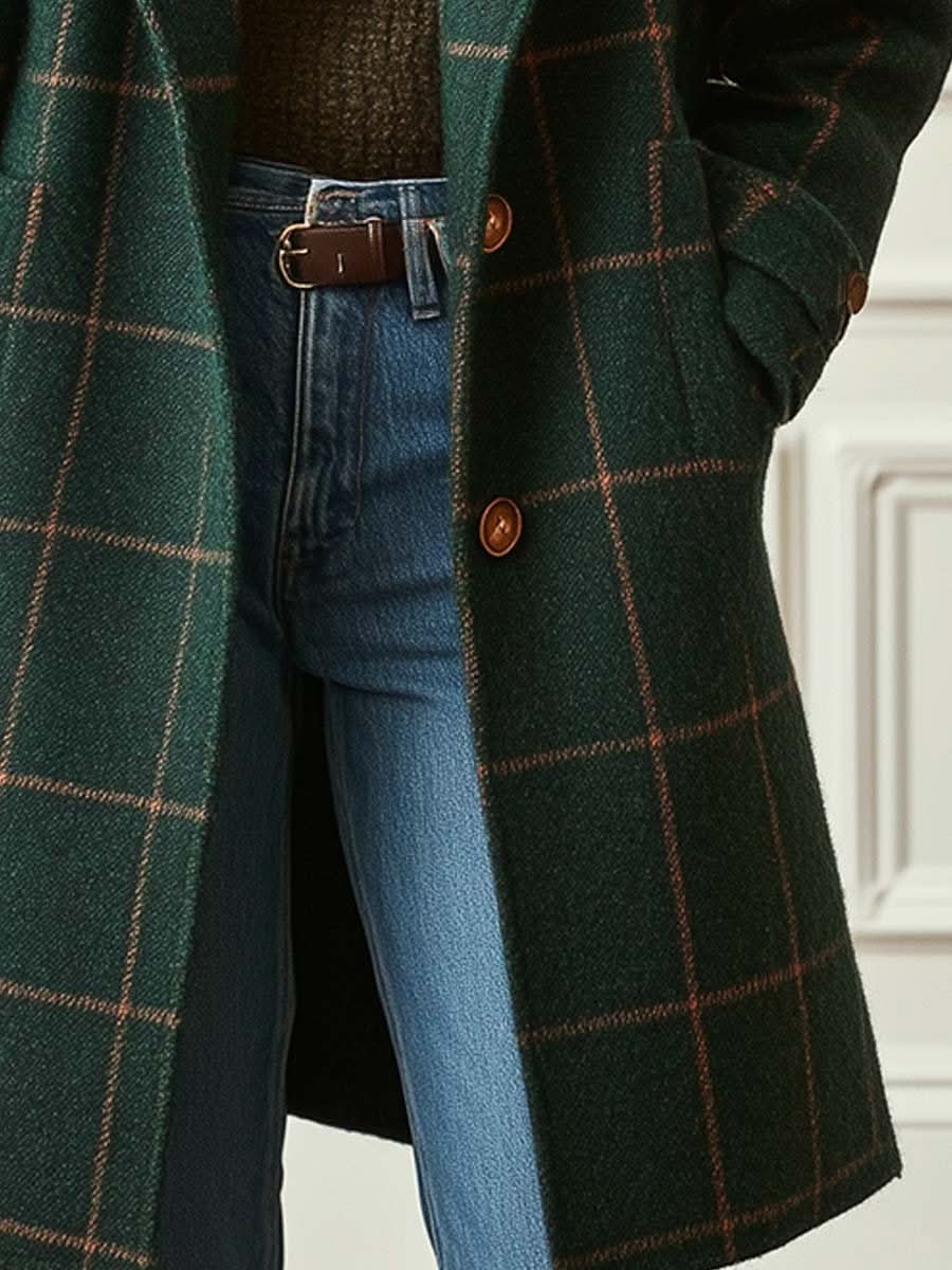 CORALIE | CHECKERED COAT