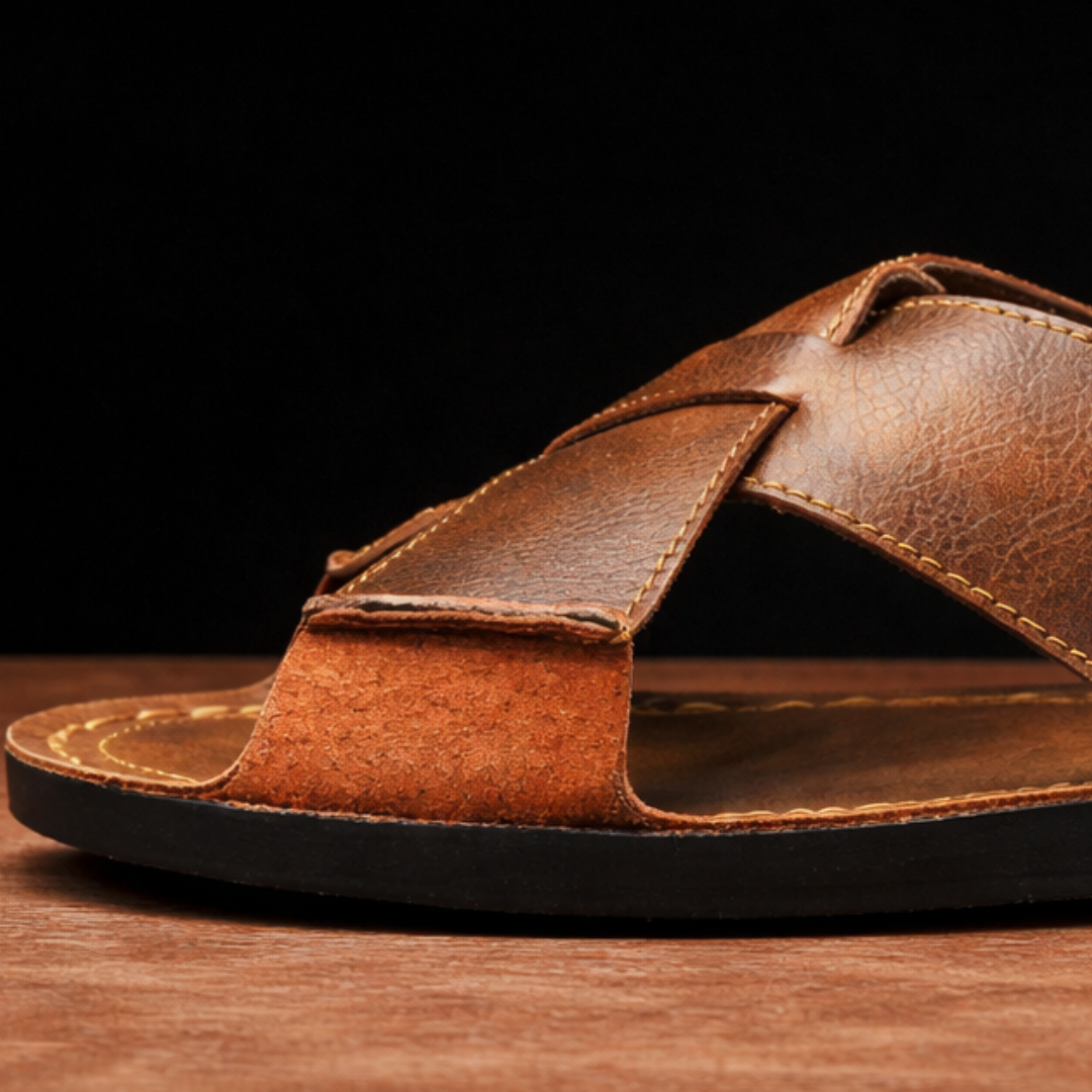 LUCA | LEATHER SLIDES