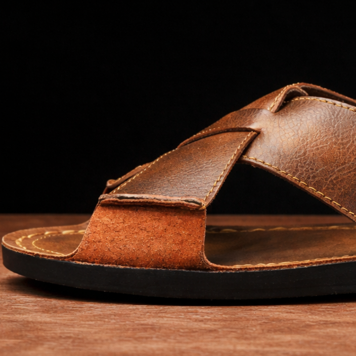 LUCA | LEATHER SLIDES
